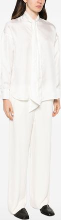 Archivio 67 Oversized Tie-Collar Shirt - White