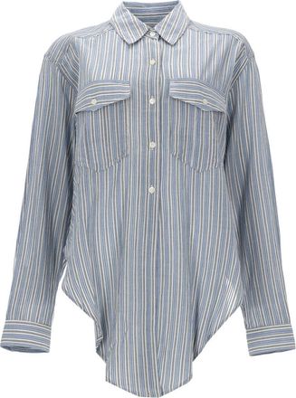 Isabel Marant Nath Asymmetrical Curved Hem Shirt