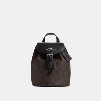 Coach Womens Signature Amelia Convertible Backpack Bag - Brown - One Size