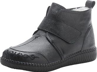 Generic Wide Boots Women Shoes Outdoor Ski Boots Thickening Shoes for Women Winter (Black, 4.5)