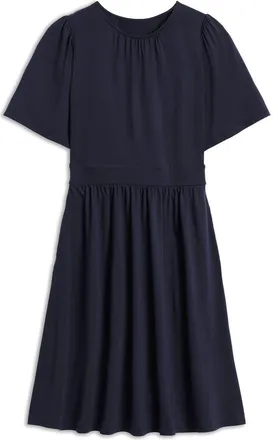 Boden Louisa Cotton Blend Jersey Dress in Navy at Nordstrom, Size 12
