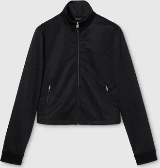 Gucci GG Jersey Jacquard Zip Jacket, Black, Ready-to-wear