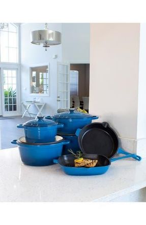 Berghoff Neo Cast Iron 10-Piece Cookware Set in Blue at Nordstrom Rack