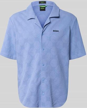 HUGO BOSS Relaxed Fit Freizeithemd aus Baumwoll-Mix Modell ST_MEMBER in Blau, Gr&ouml;&szlig;e XXXL