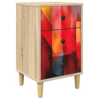 vidaXL Mesa De Noche Heesch Roble Sonoma 36 X 33 X 60 Cm Vidaxl