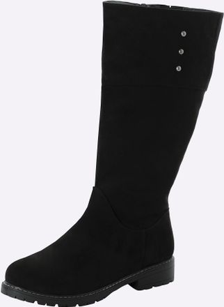 Sheego Weitschaftstiefel SHEEGO, Damen, Gr. 37, XXL-Schaft, schwarz, Polyester, Schuhe Weitschaftstiefel