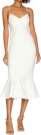 LIKELY Womens Hirsch Midi Flute Dress In White