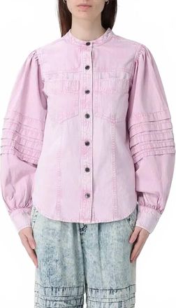 Isabel Marant Mileda Button Front Shirt In Pink