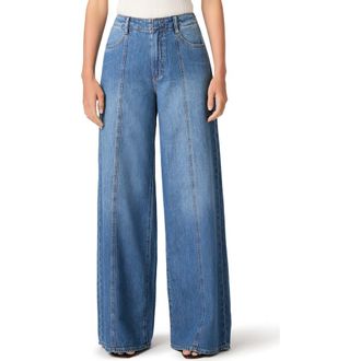 Paige Cameron Seamed High Waist Super Wide Leg Jeans in La Verne at Nordstrom, Size 32