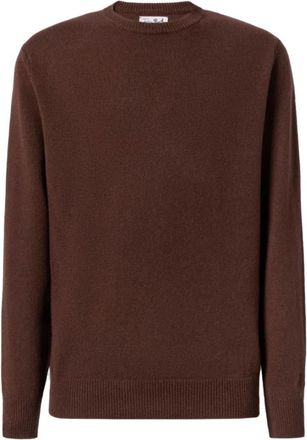 MC2 Saint Barth Heren Crew Neck Witte Trui - Heren - Ronde hals truien - Bruin - 2XL - Wol - Truien & Vesten
