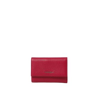 Coccinelle Wallets & Cardholders, female, Red, Size: ONE SIZE Grain Leather Flap Closure Wallet