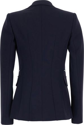 Elisabetta Franchi Womens Blazer Blue Crepe Blazers Jacket