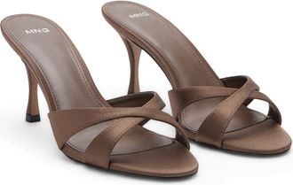 Mango Slide Sandal in Chocolate at Nordstrom, Size 39