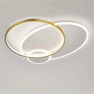 Trade Shop Trade Shop Traesio - Plafoniera Led 42w Cerchio Oro Bianco Moderno Soffitto Tonda Luce Naturale 71554