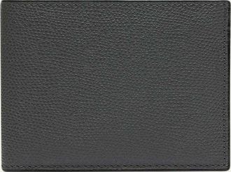 Valextra Mens Leather V-Cut Bifold Wallet