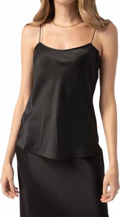 Frame Denim Simple Silk Camisole In Noir