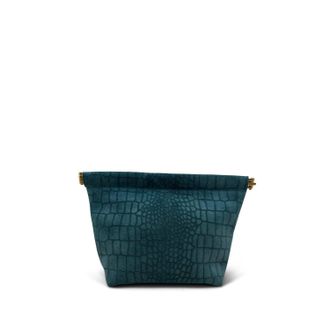 Kempton & Co. Snap Make Up Bag In Balsam Green