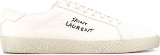 Saint Laurent White Logo Sneakers