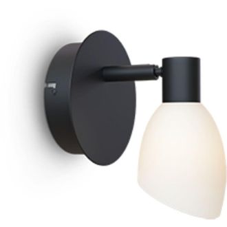 Belid 0 L&aacute;mpara De Parednegro,opalglass,switchoncord1xg9