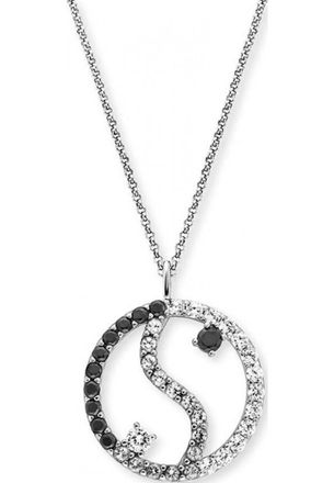 Engelsrufer Womens ERN-YIYABAL-39-ZI Ladies Yin Yang Necklace - Multicolour Sterling Silver - One Size