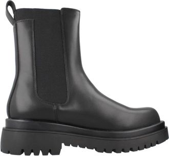 Just Cavalli Fondo Bourne Boot - Dames - Chelseaboots - Zwart - 40 EU - Leer - Schoenen