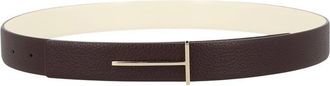 Tom Ford Brown Solid Reversible Belt