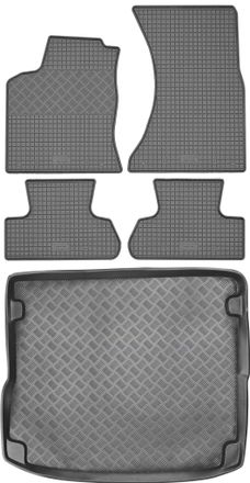 OEM Juego De Alfombrillas De Goma Para Coche Y Alfombrilla Para Maletero Para Audi Q5 Ii F3 Suv (2014)
