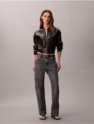 Calvin Klein Jeans Calvin Klein Womens 90s Straight Jeans - Grey - 24W x RL