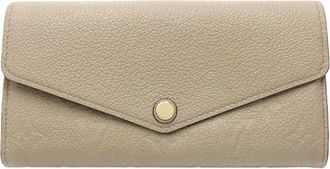 Louis Vuitton Tourterelle Leather Long Wallet (Bi-Fold) (Pre-Owned)