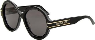 Dior Grey Round Ladies Sunglasses CD40048U 01A 57