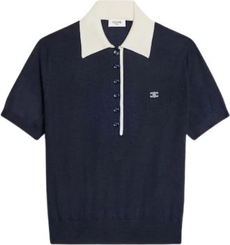 Celine Celine, Dames, Tops, Blauw, Maat: S Zijde