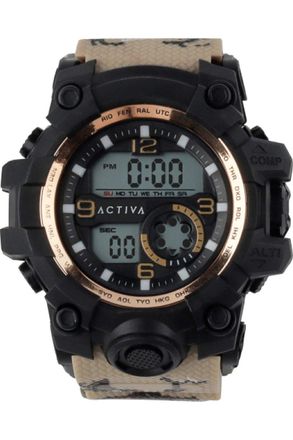 Invicta Activa Digital ACW435-005 Heren Horloge - Quartz Uurwerk - Plastic met rosegouden Wijzerplaat - 54mm