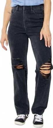 Judy Blue Womens 90s Straight Rigid Magic Jeans In Black