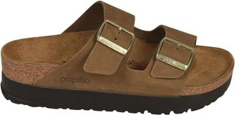 Birkenstock Arizona Platform Narrow Fit - Dames - Sandalen - Bruin - 40 EU - Leer - Schoenen