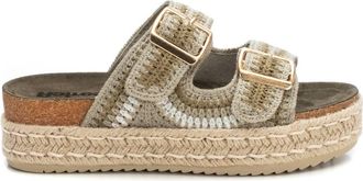 Xti Refresh Womens Cork Footbed Crochet Sandals By Xti