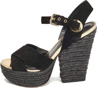 Louis Vuitton Sandali in pelle scamosciata e corda 2024 - Nero