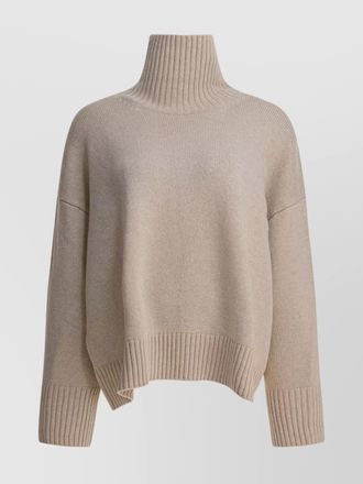 SOEUR merino wool ribbed turtleneck jumper