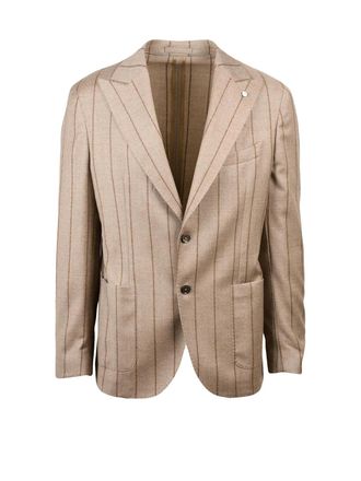 L.B.M. 1911 Rounded Mid-Season Jacket in Soft Brown Virgin Wool Blend