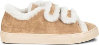 Voile Blanche Sneakers con bordo in pelliccia - Marrone