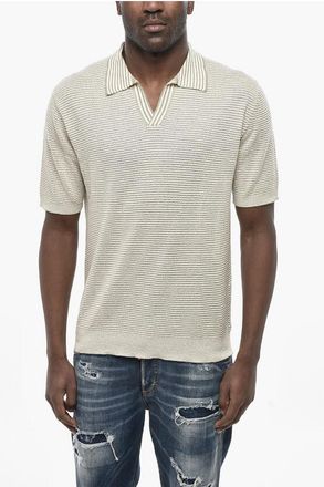 Altea Striped Open-Collar Polo size Xxl