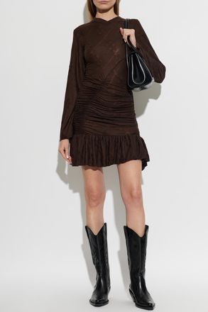Iro Harmony Mini Dress, Womens, Brown
