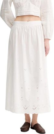 Marc O'Polo Maxi Rok - Dames - Midirokken - Wit - L - Katoen - Rokken