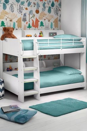 Julian Bowen Domino Bunk Bed in White | Size: Single