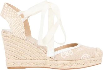 Guess Schoenen, Dames, Beige, 39 EU, Polyester, Cheyin Mesh Wedge