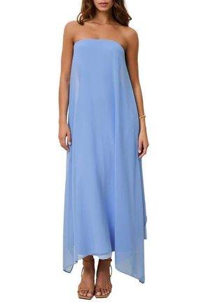 Solid & Striped The Indira Strapless Maxi Dress in Blue Lagoon at Nordstrom, Size X-Large