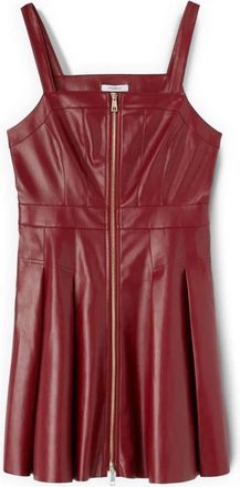 Motivi Gelaagde jurk in gecoate stof - Dames - Korte kleedjes - Rood - L - Polyester - Kleedjes