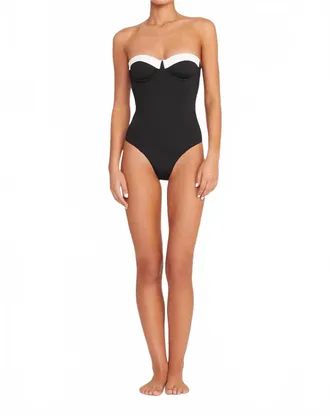 Staud Maeve One Piece In Black/white