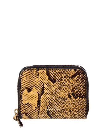 Isabel Marant Yuki Snake-Embossed Leather Card Case