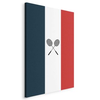 OEM Imagen: Raquetas De B&aacute;dminton Negras Con La Bandera Francesa De Fondo