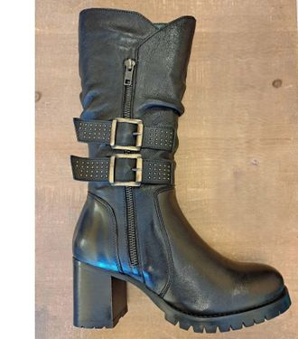 Eric Michael Womens Tanya Leather Boot In Black